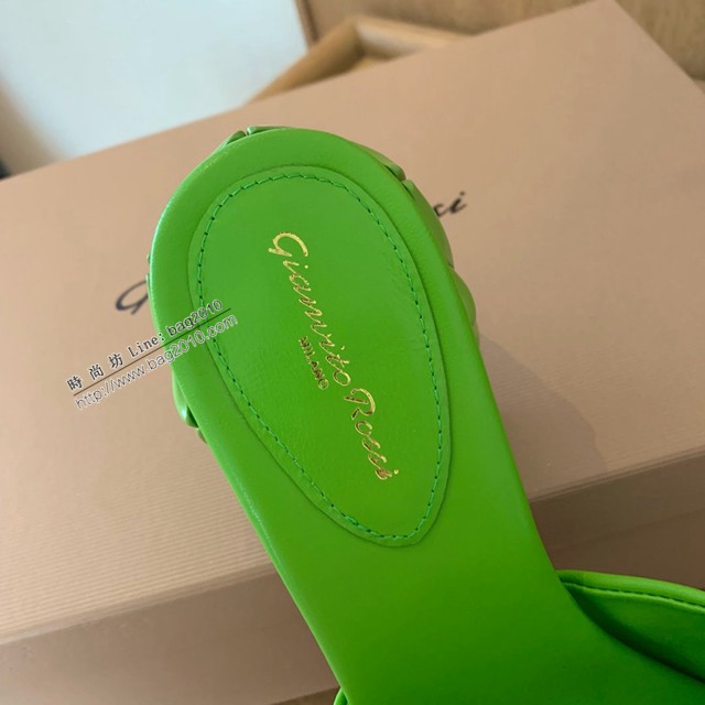 Gianvito Rossi專櫃款中跟拖鞋 定制羊皮女士拖鞋 dx3595